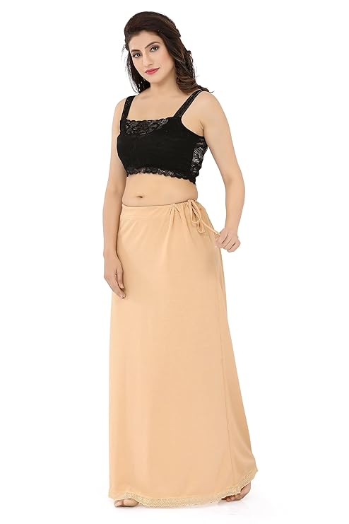 La Serranilla AZO-Free Cotton Hosiery Saree Shapewear Petticoat for Women