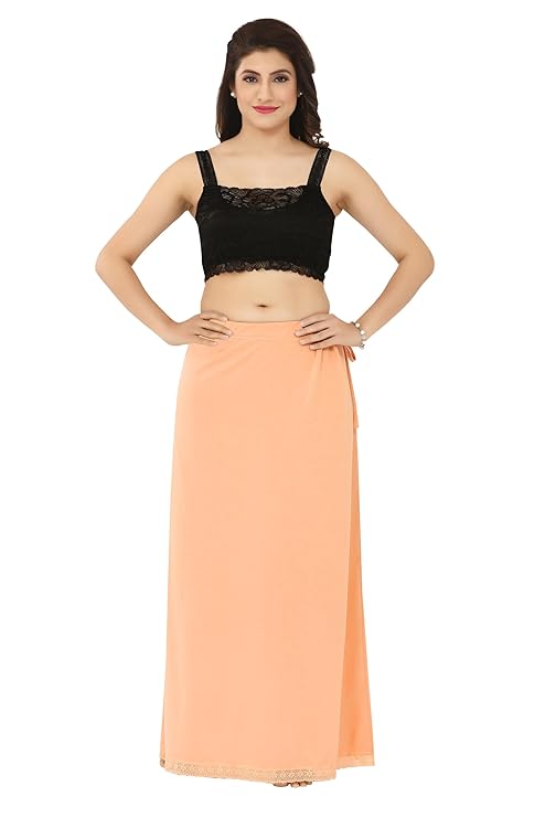 La Serranilla AZO-Free Cotton Hosiery Saree Shapewear Petticoat for Women