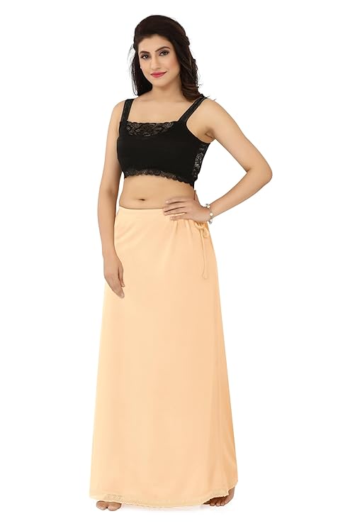 La Serranilla AZO-Free Cotton Hosiery Saree Shapewear Petticoat for Women