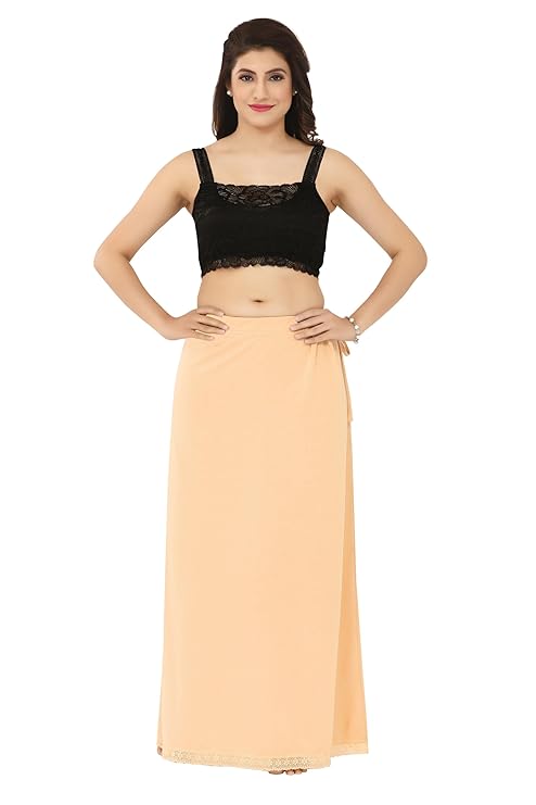 La Serranilla AZO-Free Cotton Hosiery Saree Shapewear Petticoat for Women