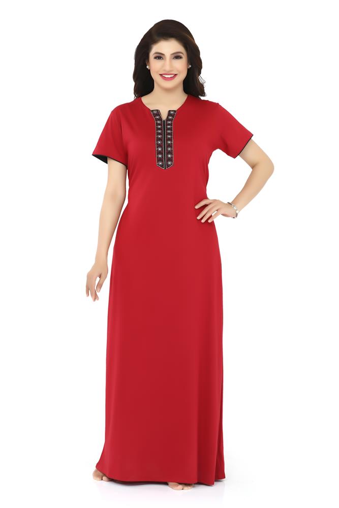 La Serranilla Women's Azo-Free Cotton Hosiery Nighty-NeDesigz.com