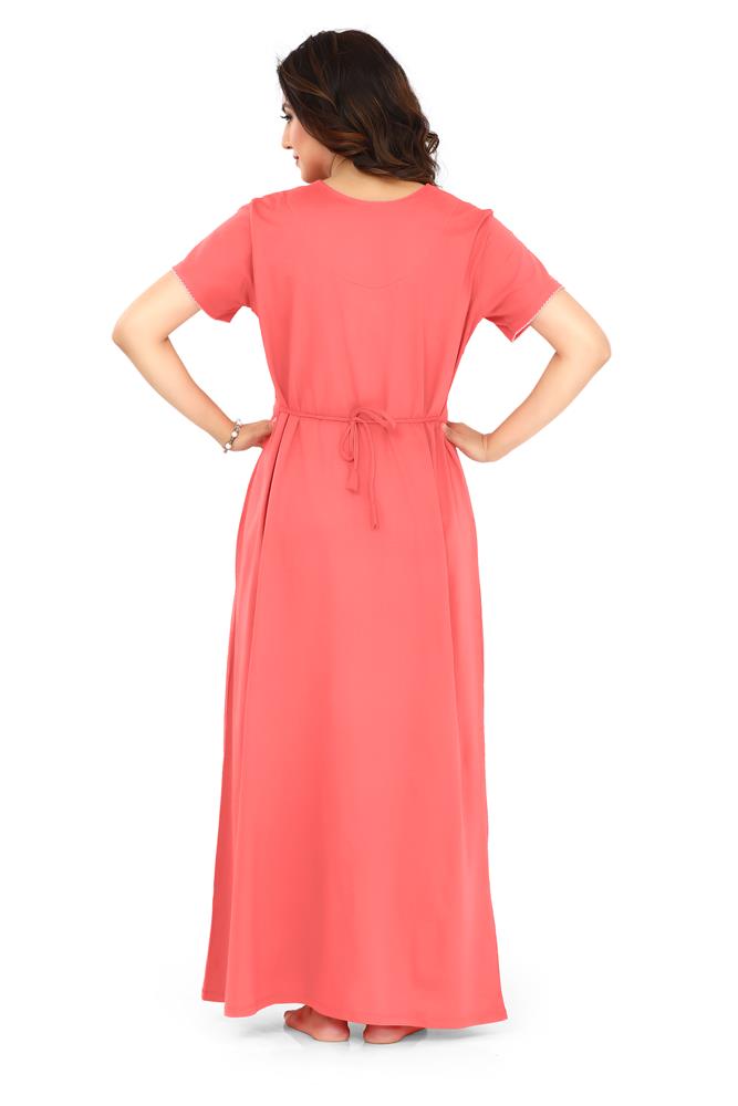 La Serranilla Women's Azo-Free Cotton Hosiery Nighty-NeDesigz.com