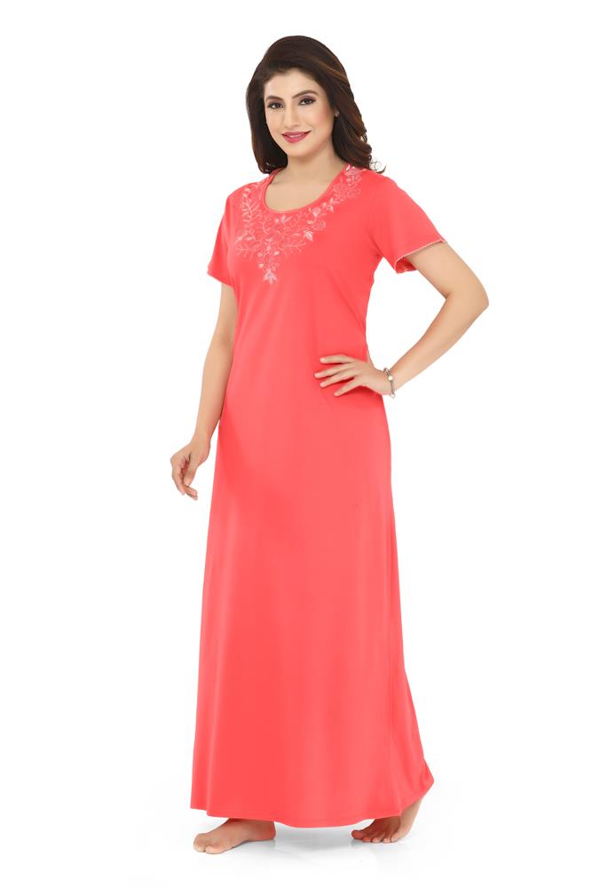 La Serranilla Women's Azo-Free Cotton Hosiery Nighty-NeDesigz.com