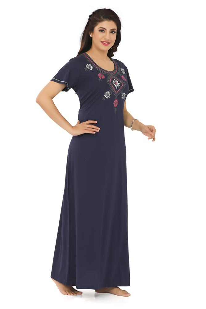 La Serranilla Women's Azo-Free Cotton Hosiery Nighty-NeDesigz.com