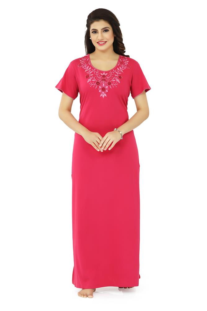 La Serranilla Women's Azo-Free Cotton Hosiery Nighty-NeDesigz.com