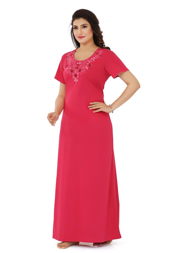 La Serranilla Women's Azo-Free Cotton Hosiery Nighty-NeDesigz.com