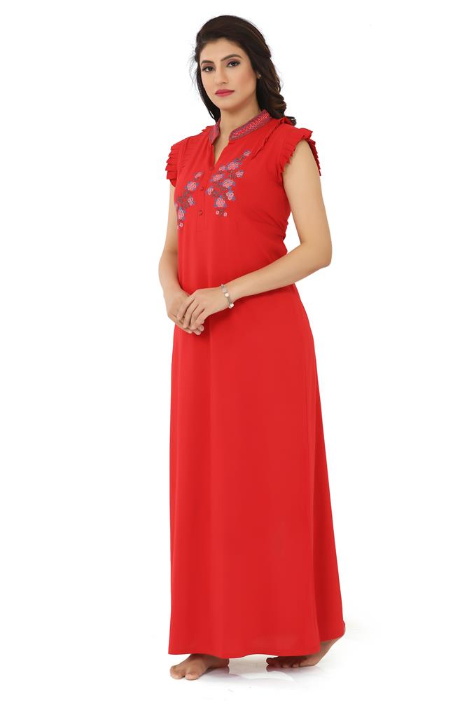 La Serranilla Women's Azo-Free Cotton Hosiery Nighty-NeDesigz.com