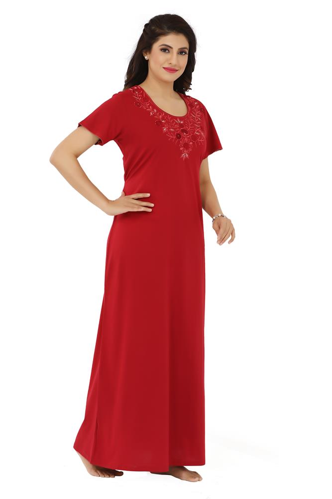 La Serranilla Women's Azo-Free Cotton Hosiery Nighty-NeDesigz.com