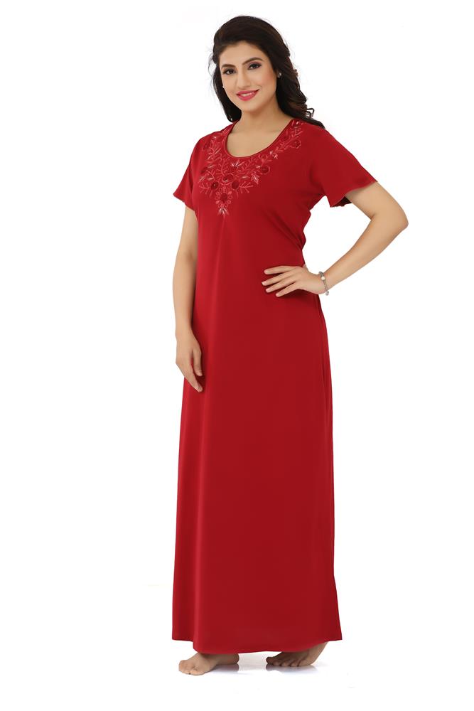 La Serranilla Women's Azo-Free Cotton Hosiery Nighty-NeDesigz.com