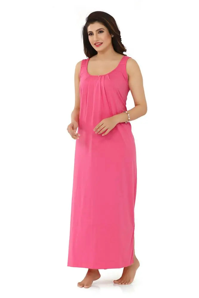 La Serranilla ® Women's Azo-Free Compact Cotton Hosiery Slips Nighty/Gown/Maxi - Ultimate in Comfort and Style- Your Perfect Nightdress for Unbeatable Comfort and Effortless Elegance! ASHILE-NeDesigz.com
