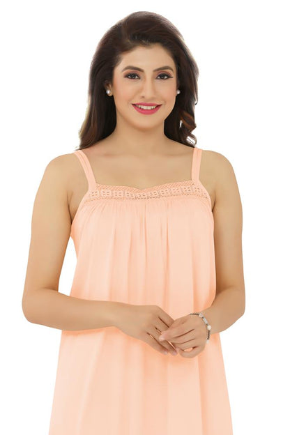 La Serranilla Women's Azo-Free Cotton Hosiery Nighty-NeDesigz.com